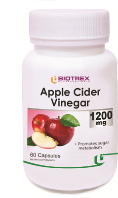 

Biotrex Nutraceuticals Apple Cider Vinegar - 1200mg (60 Capsules)(1200 mg)