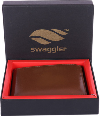 

swaggler Men Brown Genuine Leather Wallet(4 Card Slots)