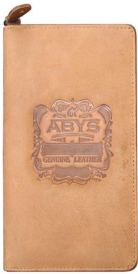 

ABYS Men Tan Genuine Leather Wrist Wallet(11 Card Slots)