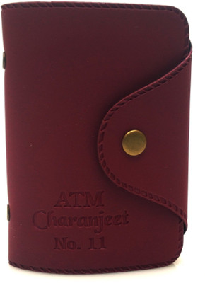 

Glitters Men Blue Artificial Leather Card Holder(12 Card Slots), Maroon