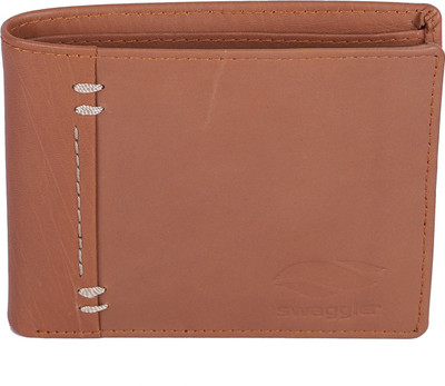 

swaggler Men Tan Genuine Leather Wallet(3 Card Slots)