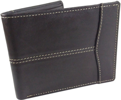 

piuda Men Brown Genuine Leather Wallet(10 Card Slots), Dark brown