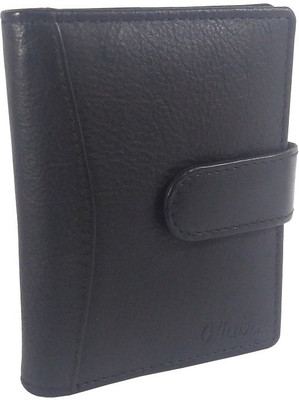 

piuda Men Black Genuine Leather Card Holder(20 Card Slots)