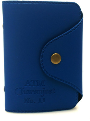 

Glitters Men Blue Artificial Leather Card Holder(12 Card Slots)