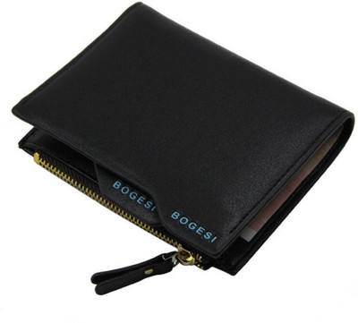 

anj Men Black Artificial Leather Wallet(7 Card Slots)