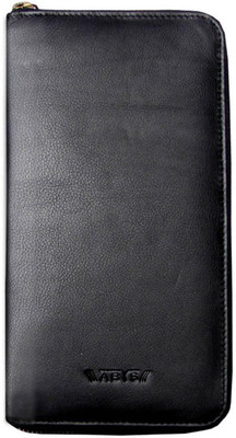 

ABYS Men Black Genuine Leather Wrist Wallet(10 Card Slots)