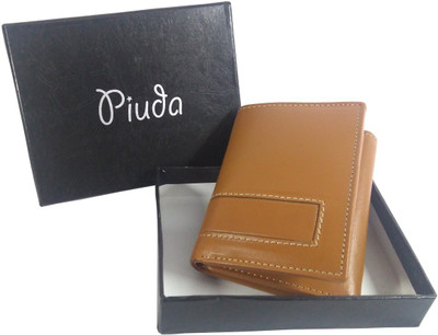 

piuda Men Beige, Brown Genuine Leather Wallet(6 Card Slots)