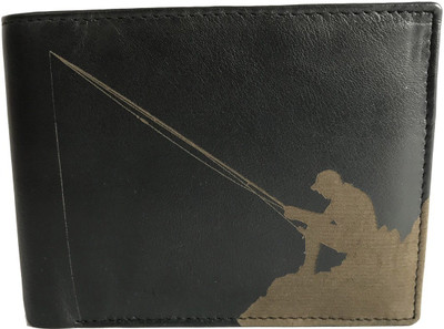 

SHONONI Men Black Genuine Leather Wallet(3 Card Slots)