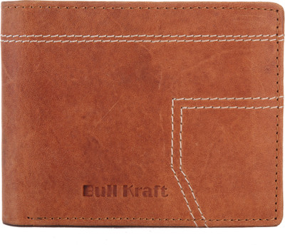 

Bull Kraft Men Tan Genuine Leather Wallet(7 Card Slots)