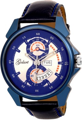 GOLART BLUE DIAL WITH BLUE STRAP Analog Watch  - For Men