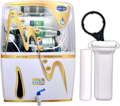 

AQUAULTRA A1029 14 L RO + UV + MTDS Water Purifier(White)