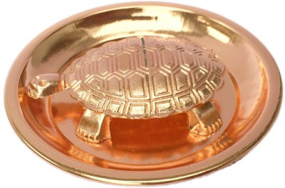 bhaune acessories Kachua Copper Yantra Yantram Make Your Wishes Come True With Turtle Decorative Showpiece  -  1 cm(Copper, Copper)