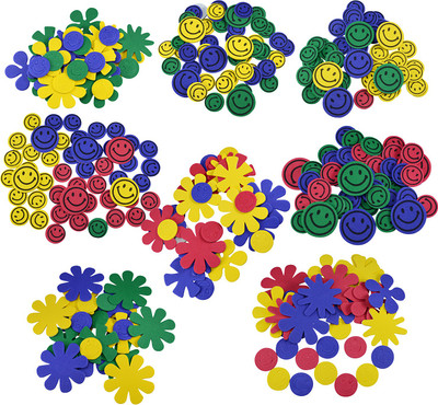 

Saamarth Impex Multicolor Foam Crafts Accessories Butterfly ,Flower ,Moons Design Accessories for Art And Craft Making
