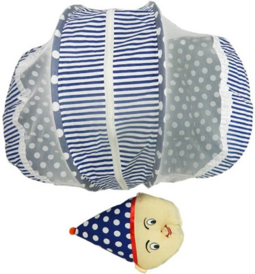 

Kidoyzz Blue Noddy Cotton Mosquito Protector Baby Bed Portable Crib(Fabric, Voilet)