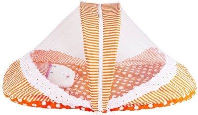 

Kidoyzz High Quality Cotton Mosquito Protector Baby Bed Portable Crib(Fabric, Orange)