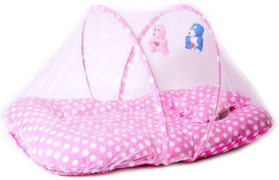 

Kidoyzz Bed With Toy Cotton Mosquito Protector Baby Bed Portable Crib(Fabric, Pink)