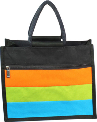 

Neska Moda BG42-Cotton Bag Waterproof Lunch Bag(Black, 5 L)