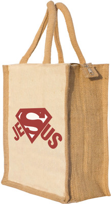 

Nisol Jesus & Superman Waterproof Lunch Bag(Beige, 12 inch)