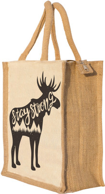 

Nisol Stay Strong Stag Waterproof Lunch Bag(Beige, 12 inch)