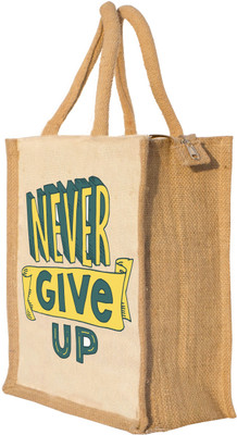 

Nisol Never Give Up Waterproof Lunch Bag(Beige, 12 inch)