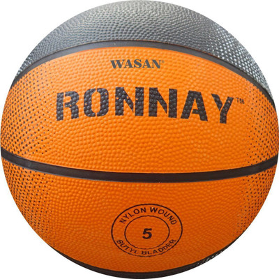 

Wasan Ronnay Rubber Basketball Size  (12 Years and Above) Basketball - Size: (Pack of 1, Black, Orange