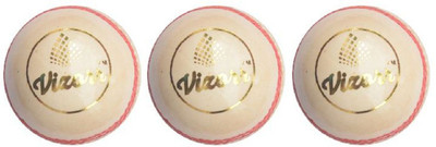 

Vizorr Pack of 3 Two Piece Leather Ball Cricket Leather Ball(Pack of 3, White)
