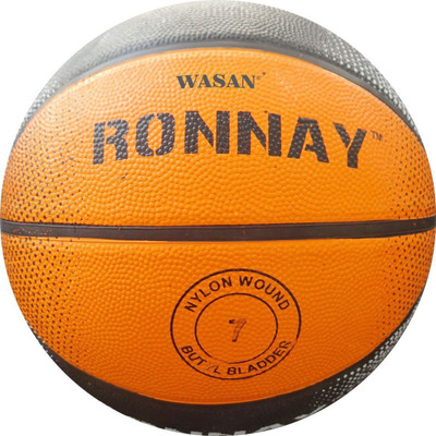

Wasan Ronnay Rubber Basketball Size  (12 Years and Above) Basketball - Size: (Pack of 1, Black, Orange