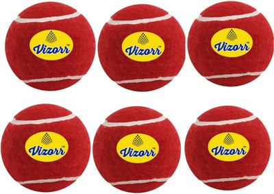 

Vizorr Pack of 6 Cricket Tennis Ball Cricket Tennis Ball(Pack of 6, Red)