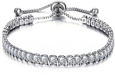 Shining Diva Crystal Cubic Zirconia Platinum Bracelet