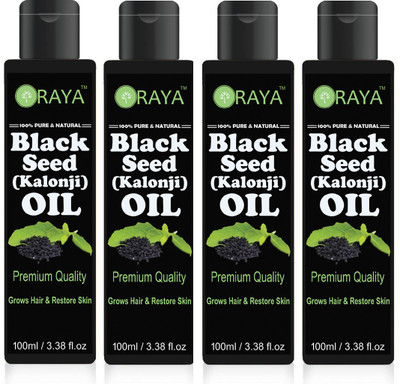 

ORAYA 100% Pure & Natural Black Seed Oil Cold Pressed (Kalonji Oil) for Hair & Skin Hair Oil (400 ml) Hair Oil(400 ml)