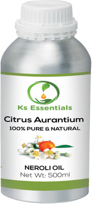 Ks Essentials 100% Pure Neroli Essential Oil Natural & Undiluted For Skin care & Hair (500ml)(500 ml)