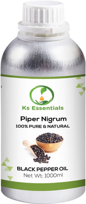 

Ks Essentials 100% Pure Black Pepper Essential Oil Natural & Undiluted For Skin care & Hair (1000ml)(1000 ml)