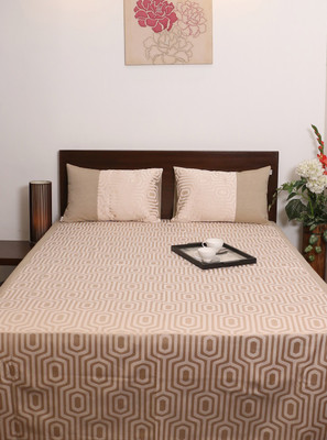 

Home- The best is for you 1 TC Cotton Double Geometric Bedsheet(Pack of 1, Yellow)