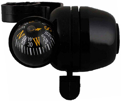FASTPED Plastic Bicycle Navigation Bike Compass and Handlebar Bell (Black) Bell(Black)