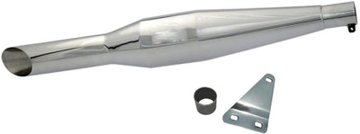 Dhe Best Red rooster/Redrooster Full Chrome Glasswool/Filter Exhaust Silencer Royal Enfield Classic 350 Royal Enfield Classic 350 Full Exhaust System(Mild Steel)