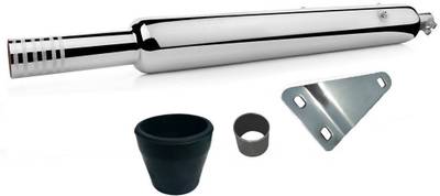 Dhe Best Long Bottle Punjab Dolki Empty/Freeflow Chrome Exhaust Silencer Royal Enfield Classic 350 Royal Enfield Classic 350 Full Exhaust System