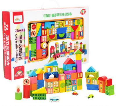 

ToyVilla 72 Pcs City Traffic Building for kids(Multicolor)