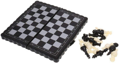 

Bestie Toys Magnetic Travel Chess Set with Folding Board (Pocket Size) 16 cm Chess Board(Multicolor)