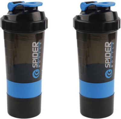 

Spider Combo of Protien Shaker 500 Shaker(Pack of 2, Blue)