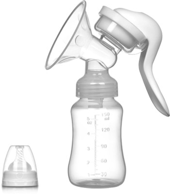 Oren Empower Manual Massage Preminum Quality Breast Pump With Feeding Bottle - Experience same as baby sucking  - Manual(White)