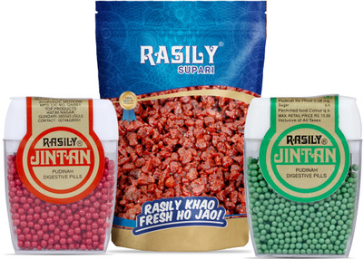 

rasily Red Jintan, Green Jintan and supari Combo Pan, elaichi, cardamom, betelnut, mint Mouth Freshener(Pack of 3)