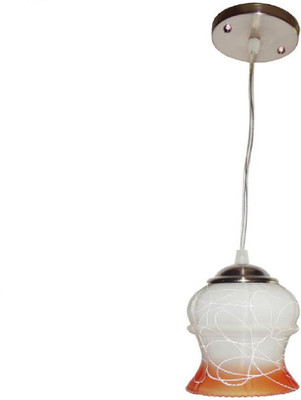 PR Prashant Pack of 2 Pendants Ceiling Lamp(Brown)