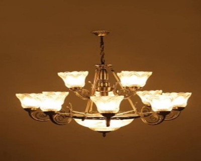 PR Prashant PR Chandeliers Chandelier Ceiling Lamp(Clear)