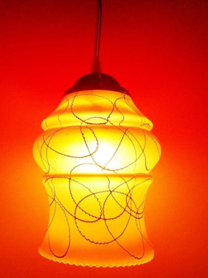 PR Prashant Decorative lighting & Lamps in Bese Collection Pendants Ceiling Lamp(Orange)