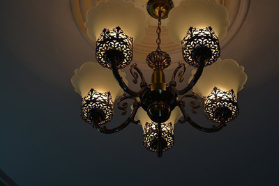 PR Prashant PR Chandeliers Chandelier Ceiling Lamp(Clear)