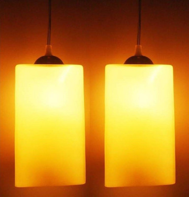 PR Prashant Pack of 2 Pendants Ceiling Lamp(White)