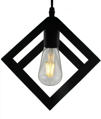 PR Prashant PR Pendent Square ceiling lamp Pendant Lamp Ceiling Lamp(Black)
