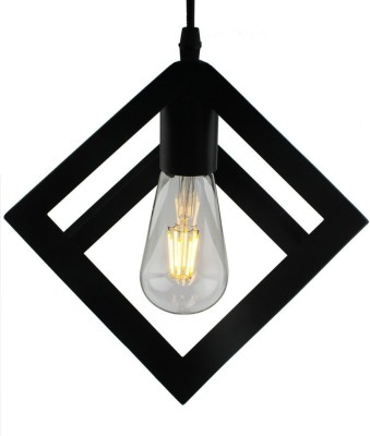 PR Prashant PR Square Pendent Ceiling lamp Pendants Ceiling Lamp(Black)