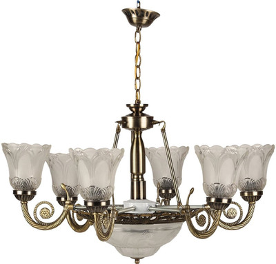 PR Prashant PR Chandeliers Chandelier Ceiling Lamp(Clear)