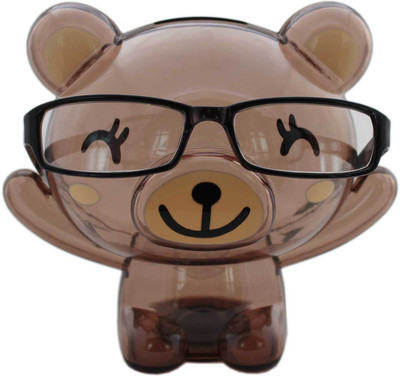 

Tootpado Piggy Bank For Kids Teddy Bear With Spectacle Stand - Brown - (1BOX201) - Draw As You Wish Girls Coin Bank Coin Bank(Brown)